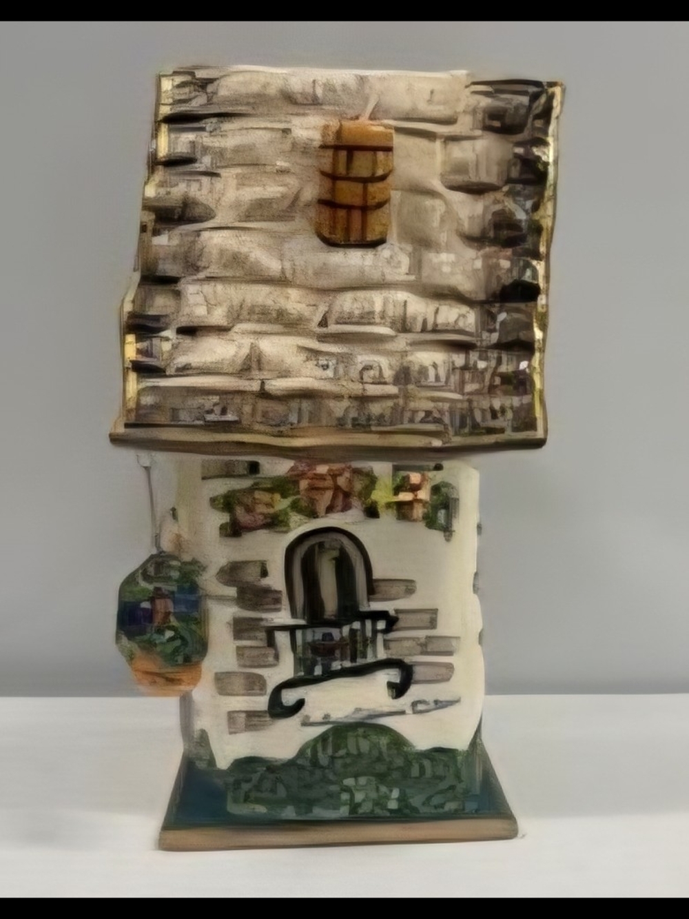Blue Sky Clayworks Tealight House Heather Goldminc Welcome Friends w/base - Picture 2 of 13